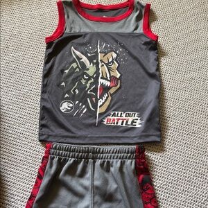 Shorts & tank boys new size 4 polyester dino Jurassic World